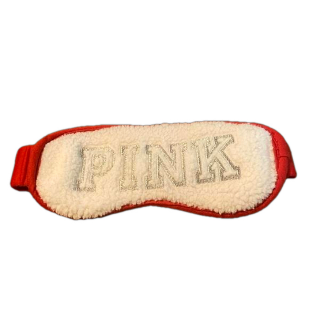 Victoria’s Secret Pink Sleep Eye Mask Red White Silver